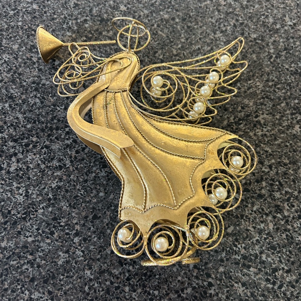 Vintage Gold Angel Tree Topper
